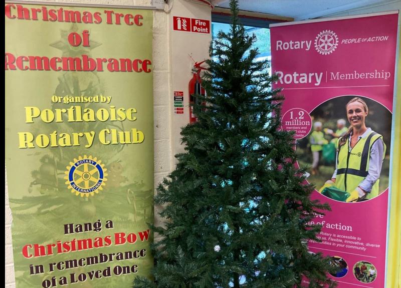 Portlaoise club reaches out the local people with Christmas Tree ribbon appeal for a very special Laois school