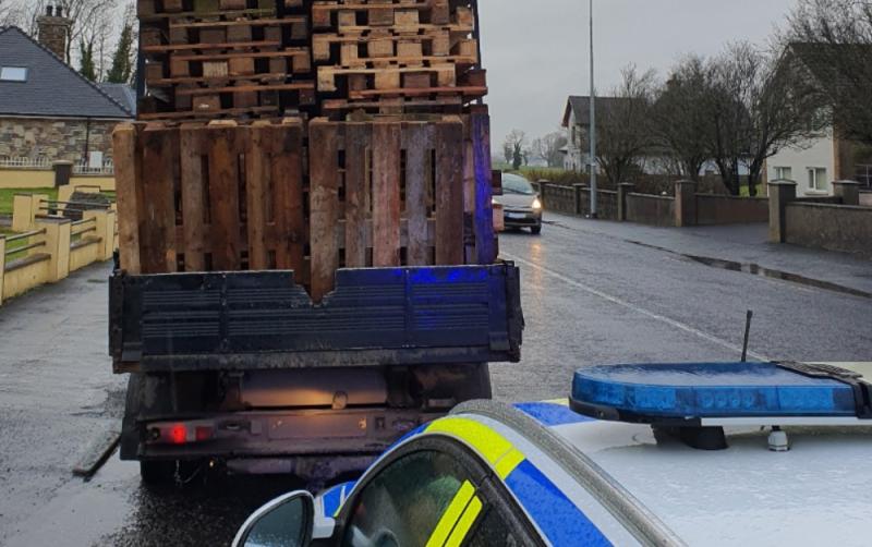 The Leaning Tower of... pallets? Driver on non-essential journey fined with court date to follow