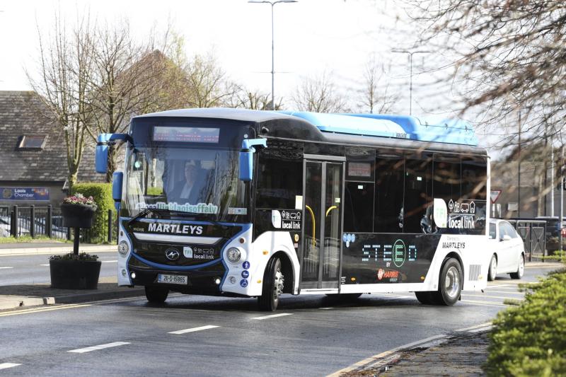 'Positive vibes' on new electric bus service for low carbon Laois town