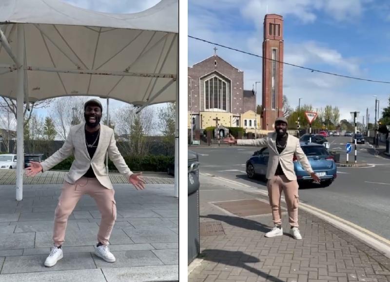 VIDEO:  Popular Irish comedian Black Paddy tours Portlaoise streets