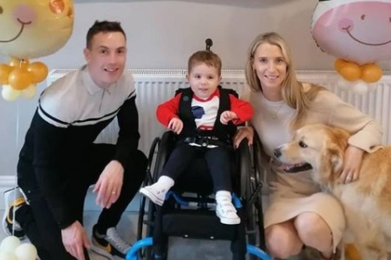 Dan Donoher celebrating his second birthday with parents Niall and Aisling