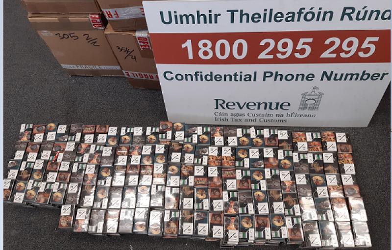Smuggled cigarettes destined for Offaly seized at Dublin Airport