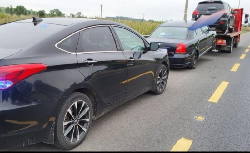 L-driver with no insurance overtakes garda car at 134 km per hour on N7