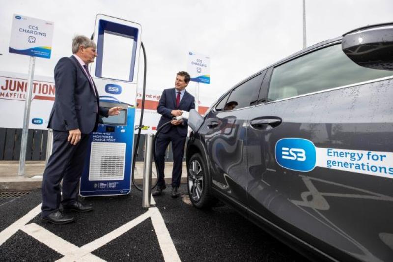 ESB opens first eight-bay electric vehicle charging hub at Mayfield on M7 