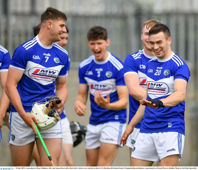 Heroic Laois overcome sending off and Antrim rally to maintain Liam McCarthy status