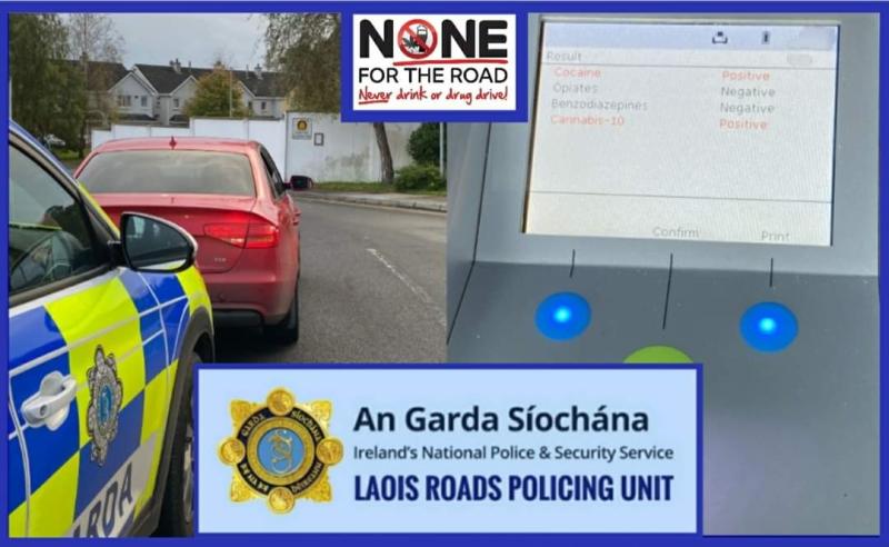 Laois gardai arrest driver after double postive drugs test