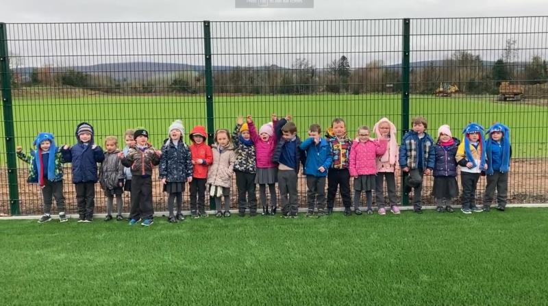 WATCH:  Absolute joy for Laois schoolkids getting their new pitch