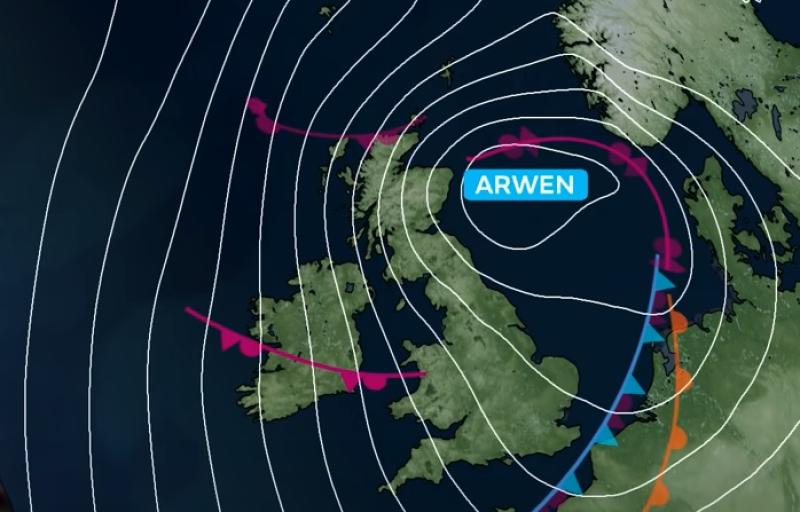 STORM ARWEN:  Met Éireann forecasts polar weather with snow in parts #sneachta