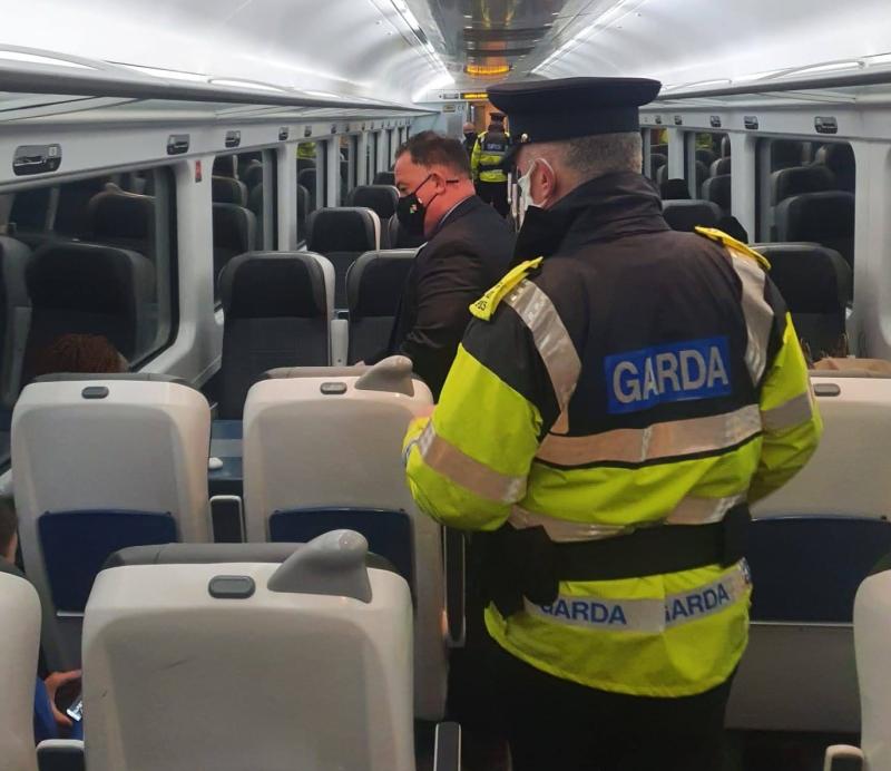 Gardaí patrol local trains passing through Kildare 