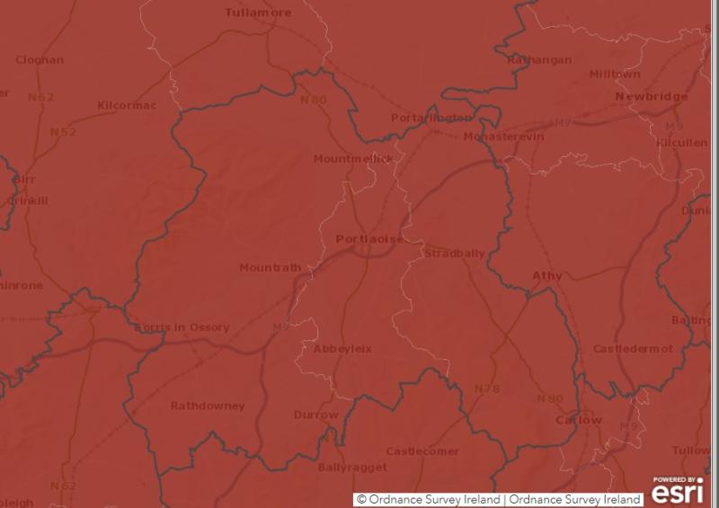 Portlaoise Covid-19 has second highest local incidence  of virus in Ireland