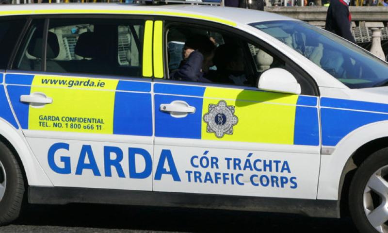 Collision with stationary garda patrol car