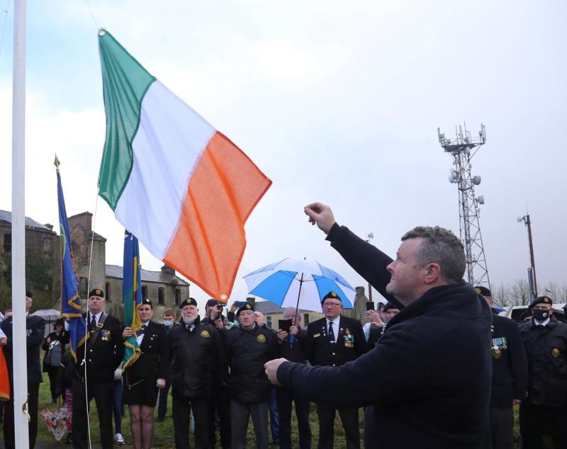 Laois man raises Tricolour on Tipperary Barracks surrendered by the British