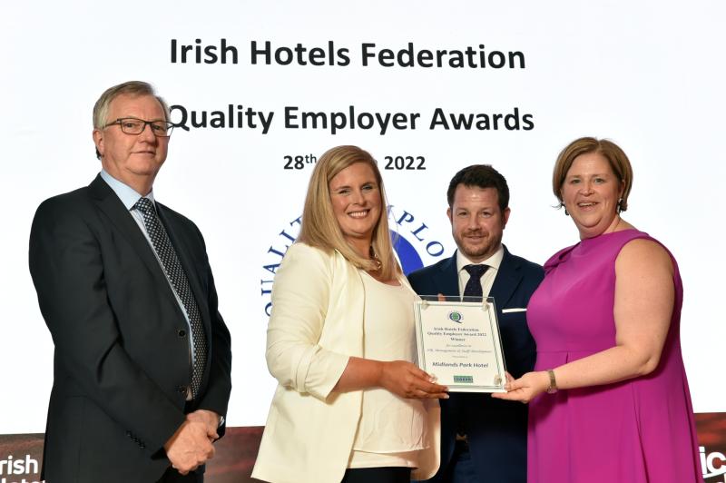Laois hotel wins ward for excellence  in developing staff talent