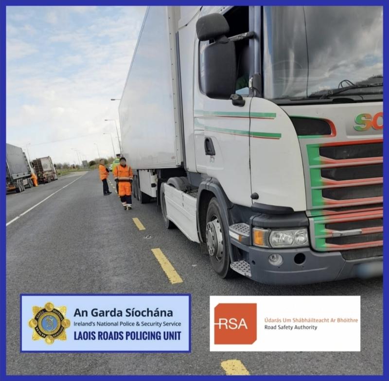 HGVs found with badly worn tyres in Laois