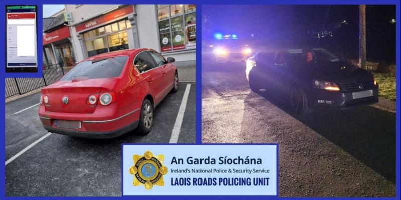Driver arrested and two cars seized in Laois garda operation