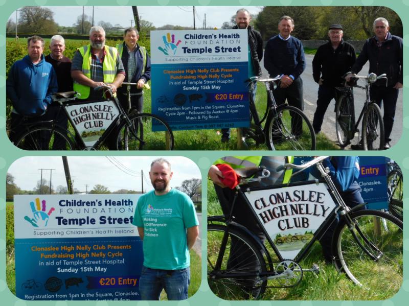 Laois pedal pushers set to turn turn wheels Clonaslee for children's hospital