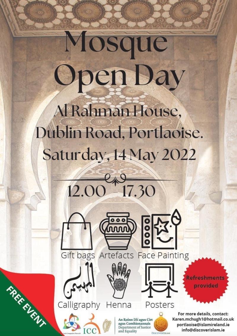 Laois Mosque to hold an Open Day on Saturday