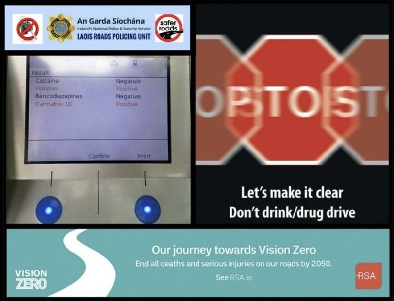 Gardai arrest driver who failed a roadside drug test in Laois Laois Live