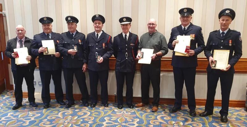 Honours awarded to long serving Laois firefighters