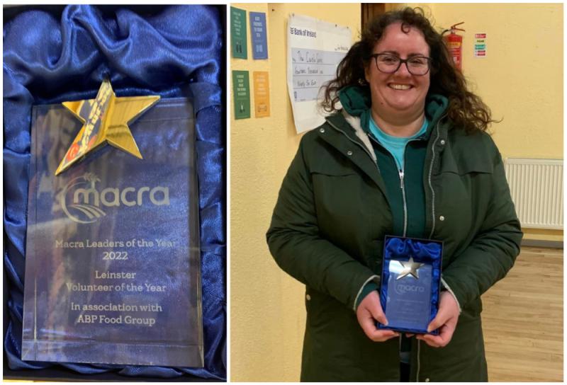 Laois Macra member awarded Leinster Volunteer of the Year