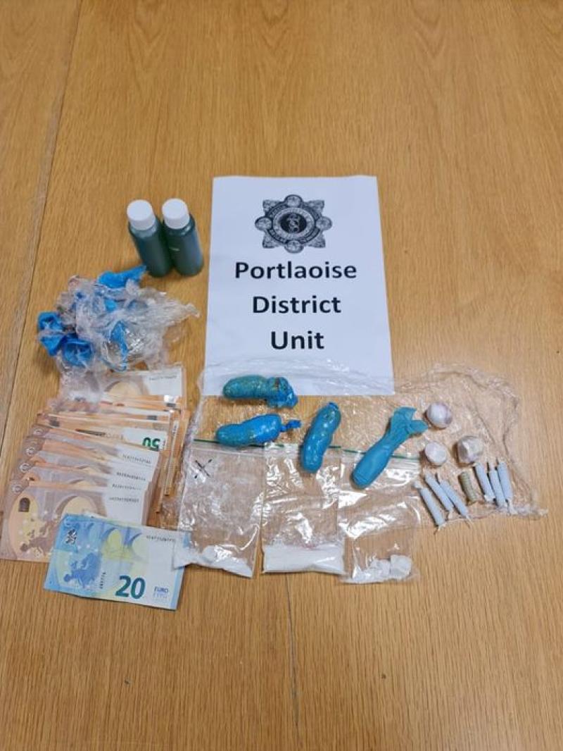 Portlaoise Gardai arrest two as drugs and cash seized