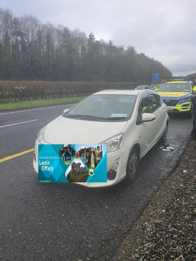 Laois Gardai assist in recovery of stolen car as five arrested