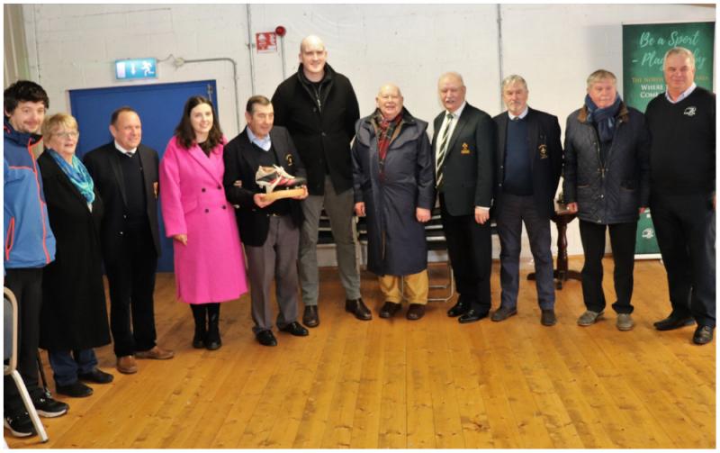 Laois man honored with an award from  an Irish Rugby Legend 