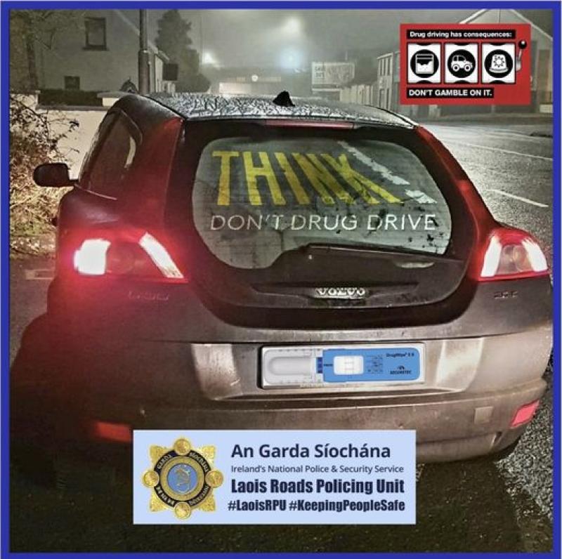 Motorists fails roadside drug test in Portlaoise