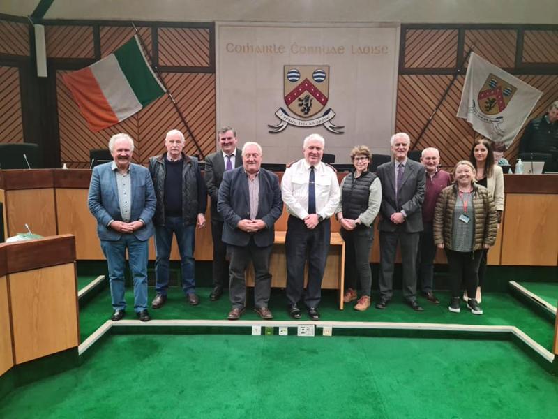 Retiring Chief Superintendent honoured at Laois Joint Policing Committee