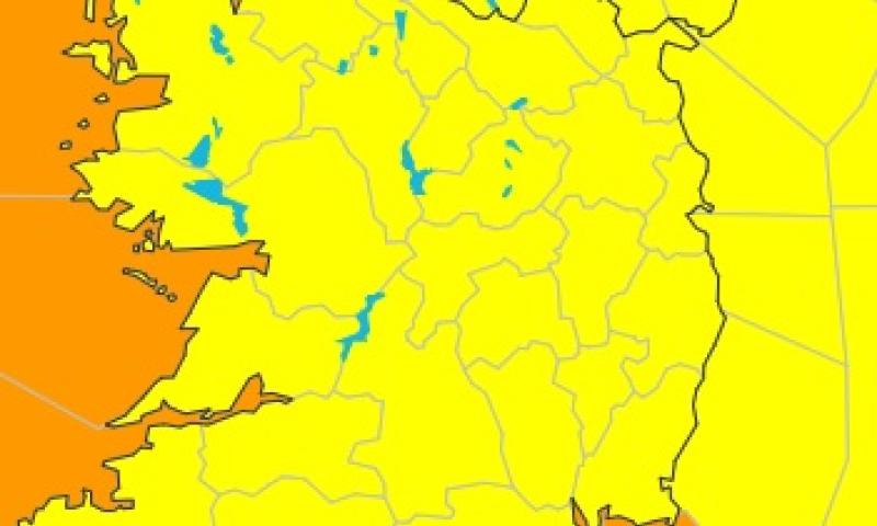 Laois in national Met Éireann high winds weather warning