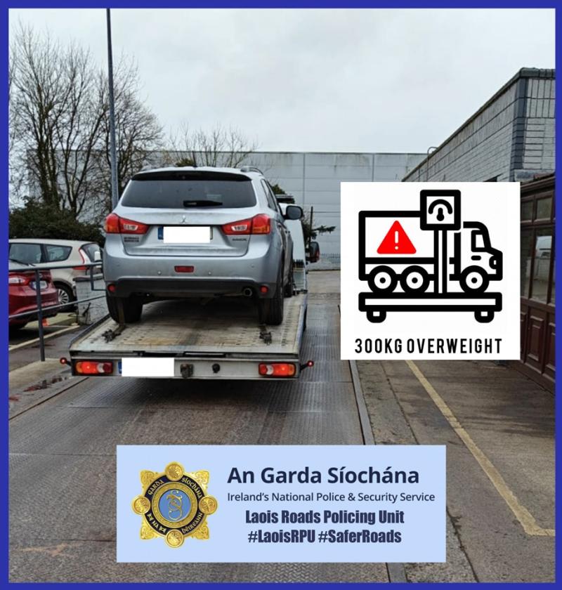 Gardai fine tow truck operator in Laois