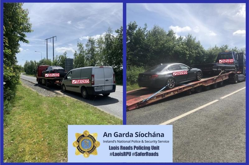Gardai seize vehicles at Laois checkpoint