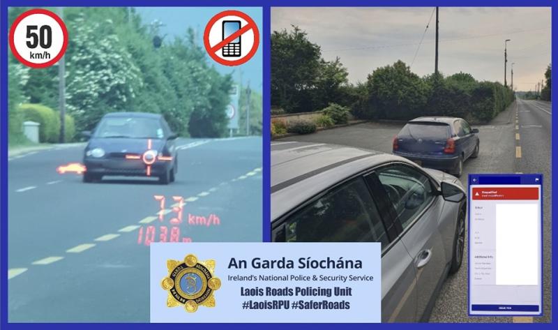 Laois Gardai seize car stopped for using phone and speeding  