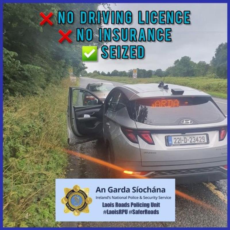 Car seized by Gardai in Laois