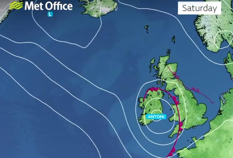 It's official! Storm Antonio declared for August Bank Holiday weekend