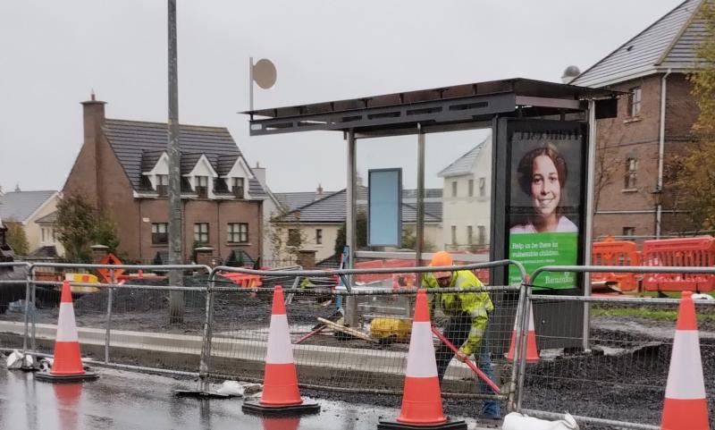 Long awaited bus shelter for busy Portlaoise stop