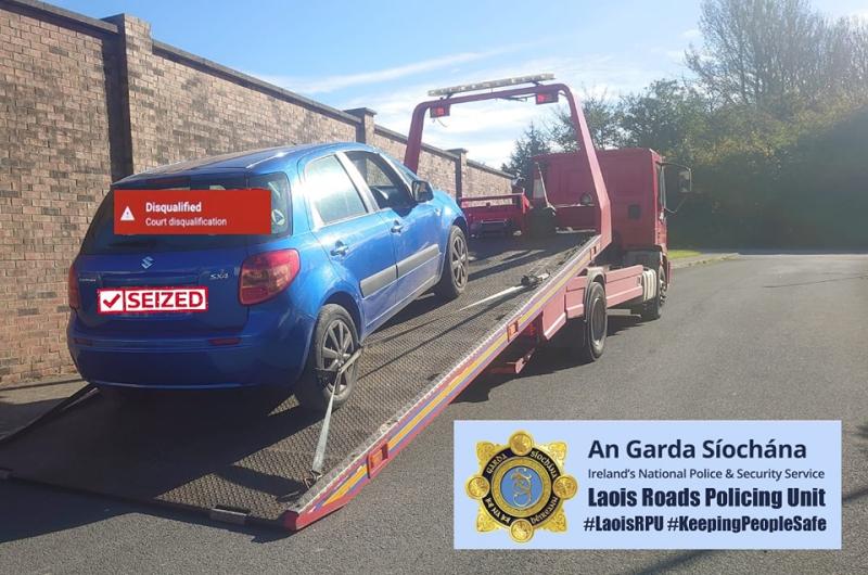 Laois Gardai seize cars from disqualified drivers