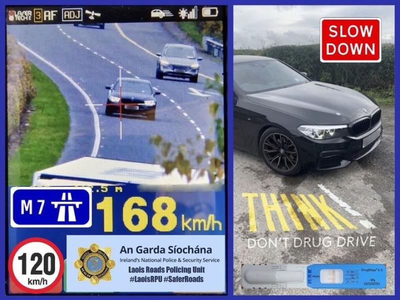 BMW driver clocked at 168kph near Portlaoise fails drug test  