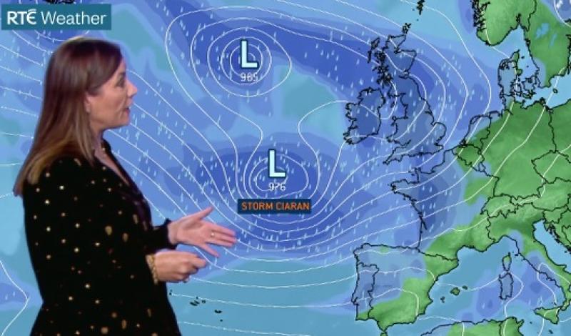 storm Ciarán storm ciaran met Éireann RTÉ