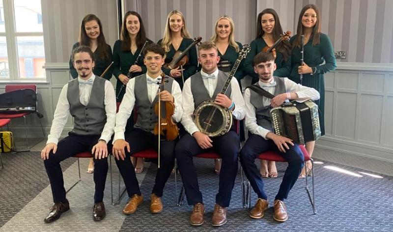 Laois traditional Irish music band on television in All Ireland Senior C&eacute;il&iacute; Bands on TG4