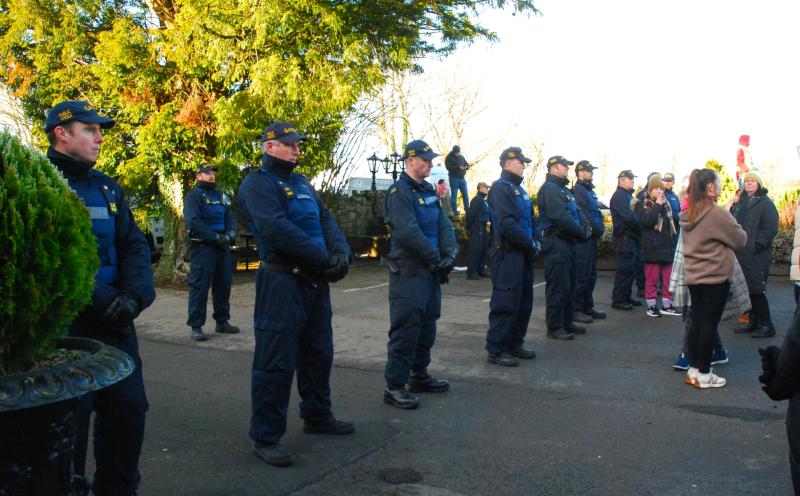 Roscrea Garda rackett hall public order protest