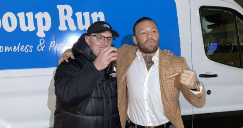 Conor McGregor makes good on promise of new van for Dublin soup kitchen 