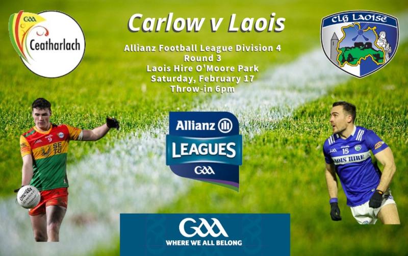 LIVE BLOG: Laois footballers welcome Carlow to Laois Hire O'Moore Park
