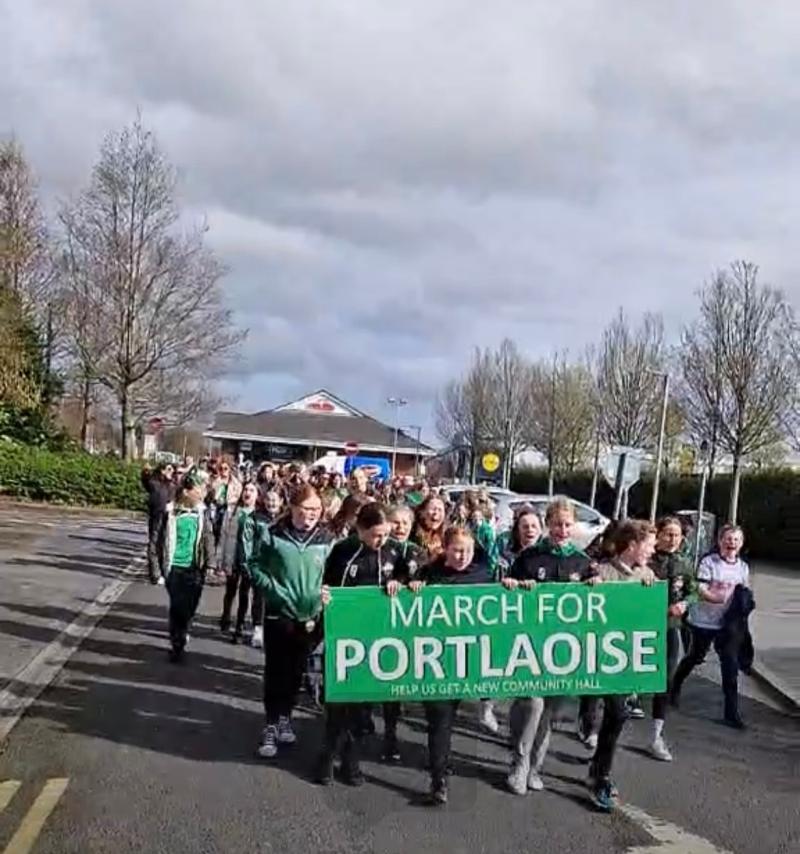 Watch: Huge turnout for Portlaoise pre-parade protest 