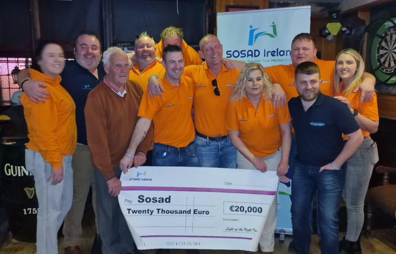 SOSAD Laois accept €20,000 on behalf of national suicide prevention charity