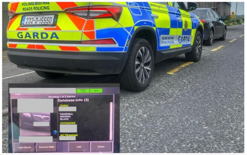 Gardaí catch driver in uninsured car with no tax thanks to number-plate technology