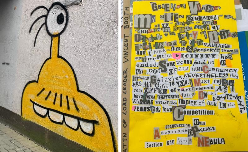 Alien graffiti artist makes contact with Laois with a brilliant letter