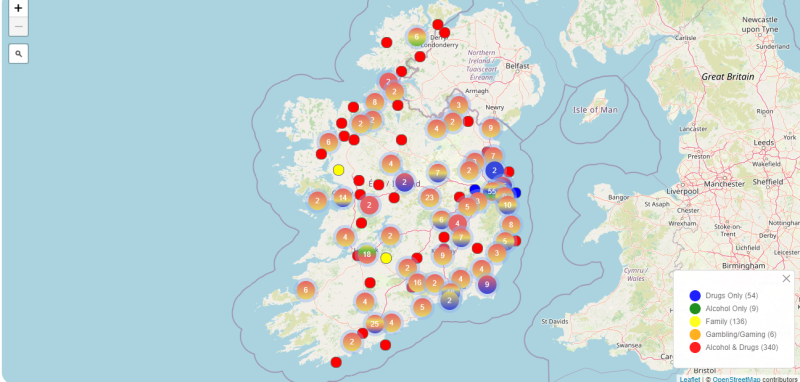 New interactive map locates drug treatment centres and support services in Laois