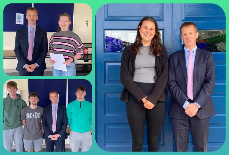 Laois principal is thrilled with top Leaving Cert marks and  students in the world of work