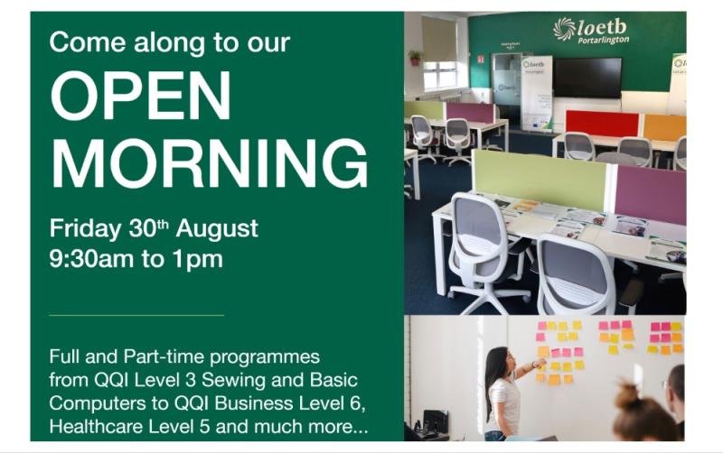 LOETB hosts Open Morning  at Portarlington Further Education and Training Centre